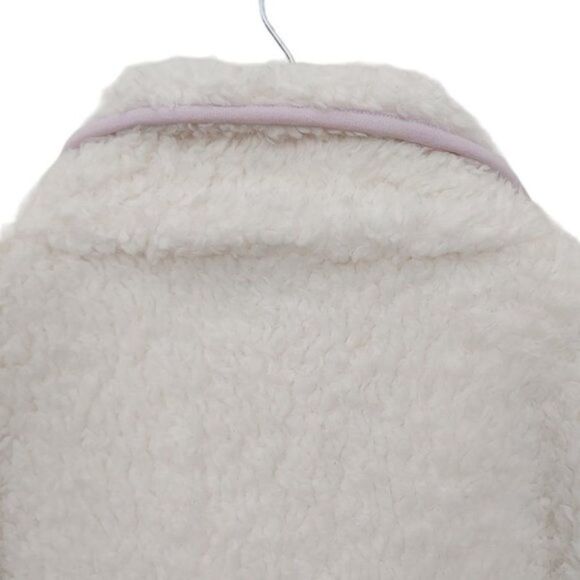 Anthropologie Saturday Sunday Sherpa Jacket Womens Small Cream 1/2 Zip High Neck - Picture 8 of 15